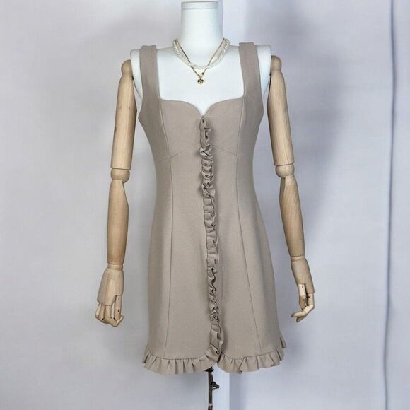 NWT Elliatt Gazette Mini Dress Mocha Nude - Picture 2 of 4